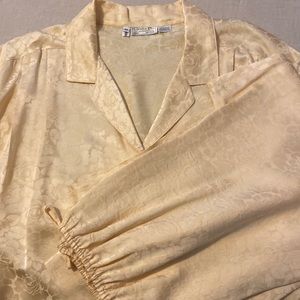 Vintage Christian Dior Neiman Marcus 100% Silk Pajamas~Creme Sunflower~Size M